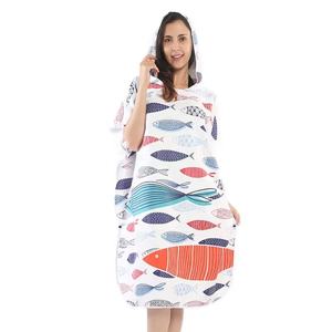 Mode femmes plage serviette à langer <span class=keywords><strong>Surf</strong></span> <span class=keywords><strong>Poncho</strong></span> Robe à capuche combinaison manches réglables <span class=keywords><strong>surf</strong></span> natation bain - Product Image 5