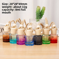 Diffuseur de parfum pour voiture rond de 8 ml de qualité supérieure, réutilisable, avec bouchon en bois, logo personnalisé