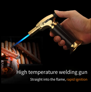 Encendedor de antorcha de alta calidad para cigarros Barbacoa Antorcha Encendedor Cocina Gas culinario Recargable Elegante y a prueba de viento Jet Flame - Product Image 4