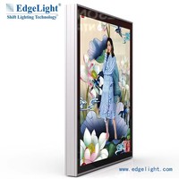 Kotak Lampu LED Tipe Klip Aluminium, Dapat Dipasang di Dinding, Dapat Digantung, Menampilkan Bingkai Format Poster Film Tipe Kartu