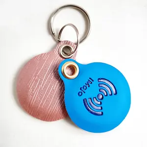 Nueva llegada inteligente Control remoto RFID NFC clave cadena Hardware de cuero de las llaves llaveros proveedor de fábrica Mifare llaveros