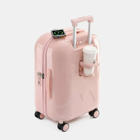 Maleta de Viaje con Ruedas de ABS y PC Colorida, con Portavasos, para Chicas y Mujeres