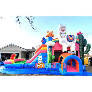 Castello Gonfiabile a Tema Fattoria a Forma di Trattore con Scivolo, Castello Gonfiabile con Mucca e Mais, <span class=keywords><strong>Parco</strong></span> <span class=keywords><strong>Giochi</strong></span> Gonfiabile - Product Image 4