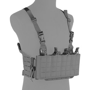 Plate-forme de poitrine de chevalier à dégagement rapide WOSPORT avec pochette magnétique intégrée détachable 5.56 CS MOLLE gilet de poitrine accessoires de chasse - Product Image 2
