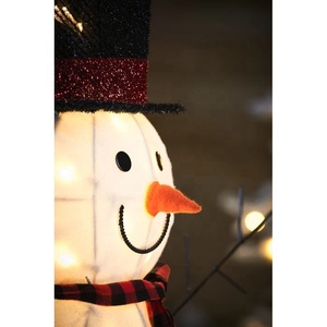 Silueta <span class=keywords><strong>de</strong></span> <span class=keywords><strong>muñeco</strong></span> <span class=keywords><strong>de</strong></span> <span class=keywords><strong>nieve</strong></span>, 40 luces LED blancas cálidas - Product Image 3