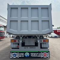 Semi-remorque benne arrière 40T avec bâche électrique et châssis en acier pour le transport de marchandises en vrac dans le secteur minier et de la construction