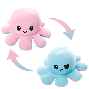 Poulpe réversible doux et mignon en <span class=keywords><strong>peluche</strong></span> Animal oreiller PP coton rempli poupée jouet - Product Image 5