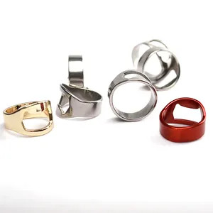 Tùy chỉnh thép không gỉ ngón tay Keyring vòng chìa khóa bia chai Opener cho Đảng gia đình Quà Tặng Nguồn cung cấp