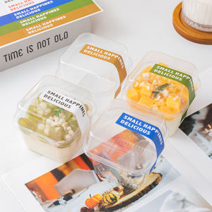 Copos de Plástico para Sobremesas <span class=keywords><strong>PET</strong></span> Transparentes, Caixa de Bolo, Recipiente para Tiramisu, Caixas de Mousse de Grau Alimentício com Tampas, para Gelatina, Suco e Batatas Fritas - Product Image 3