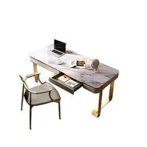 Light luxury desk study Italian minimalist table home modern minimalist wind slate desks office furniture computer equipment