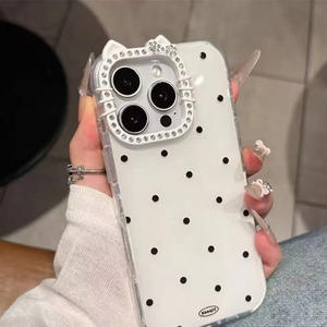 เคสกรอบกล้องลายแมวประกายลายการ์ตูน2 In1สำหรับ iPhone 16 PRO MAX 15 PLUS 17 Pro 14 13 MINI - Product Image 4