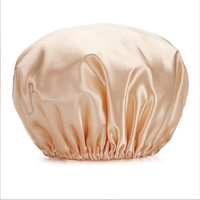 Bonnet de Douche Réutilisable Imperméable en Satin et EVA à Double Couche de 32 cm pour Femmes – Idéal pour Tous Types de Cheveux : Lisses, Bouclés, Tresses Longues