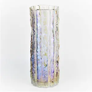 Современные прозрачные жемчужные блестящие стеклянные вазы с бутонами на заказ насыпью для домашнего декора