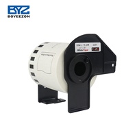 DK22251 avec support, papier thermique compatible, étiquette noire sur fond blanc, pour imprimante à ruban Brother DK 22251
