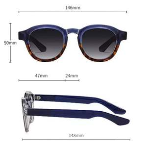 Lunettes de soleil polarisées ovales en acétate, anti-lumière bleue, UV400, de luxe, personnalisables avec logo, pour hommes et femmes, collection 2025 - Product Image 4