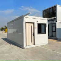 CY Conteneur Habitable Préfabriqué de 20 Pieds, Maison Mobile Compacte avec Salle de Bain, Pliable à Plat, Conteneur de Rangement