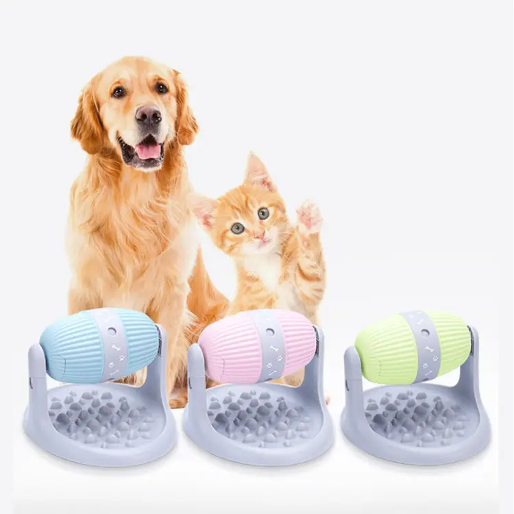 Quebra-cabeças de brinquedo para cães, brinquedo interativo com rotação para alimentar cães e gatos