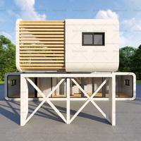 Contenedor prefabricado de diseño elegante, nuevo producto, cabina de manzana, pod de oficina