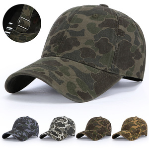 Camouflage Baseball <b>Cap</b> Curved Brim Adjustable Unisex Cotton <b>Camo</b> Dad Hat For Outdoor Sports - Product Image 1