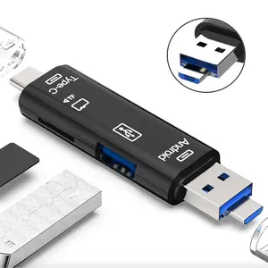 Cantell Usb 2.0 Kaartlezer Tf Micro Interface Kaartlezer Type C Usb C Usb Memory Otg Kaartlezer Voor laptop Computer