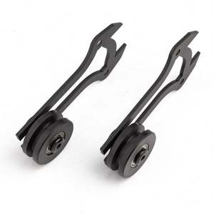 Juego de Rieles para Puertas Corredizas WEKIS, Duraderos, de Latón y Acero, Estilo Europeo Antiguo, para Instalación con Tornillos en Madera - Product Image 4