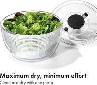 Handmatige plastic sla-spinner met comfortabel handvat, keuken fruit- en groentewasser, vergietkom