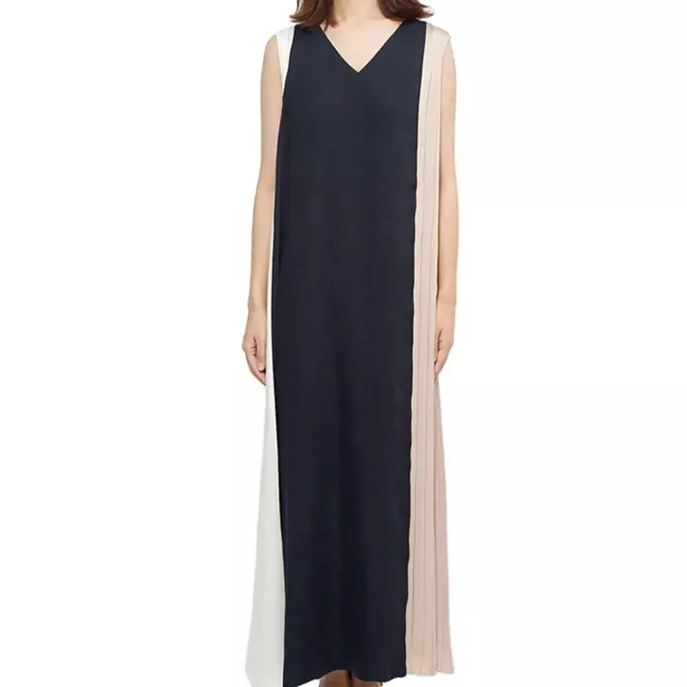 New Design Sleeveless Chiffon Dress Sexy Spaghetti Straps Backless Solid Color Maxi Dress Casual Plus Size Beach Dress