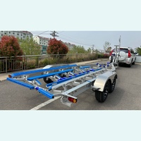 Remorque pour bateau de 28 pieds à chargement facile, remorque pour bateau en aluminium avec échelle et freins hydrauliques