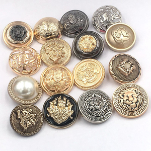 Vintage Metal Shank <b>Buttons</b> With Embossed Designs And Rhinestones For Garment Sewing Accessory 19mm Round <b>button</b> - Product Image 3