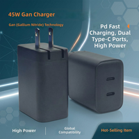 Chargeur mural portable Ankere 45W GaN Nano Type-C PD 3.0 super rapide avec prise pliable pour ordinateur portable