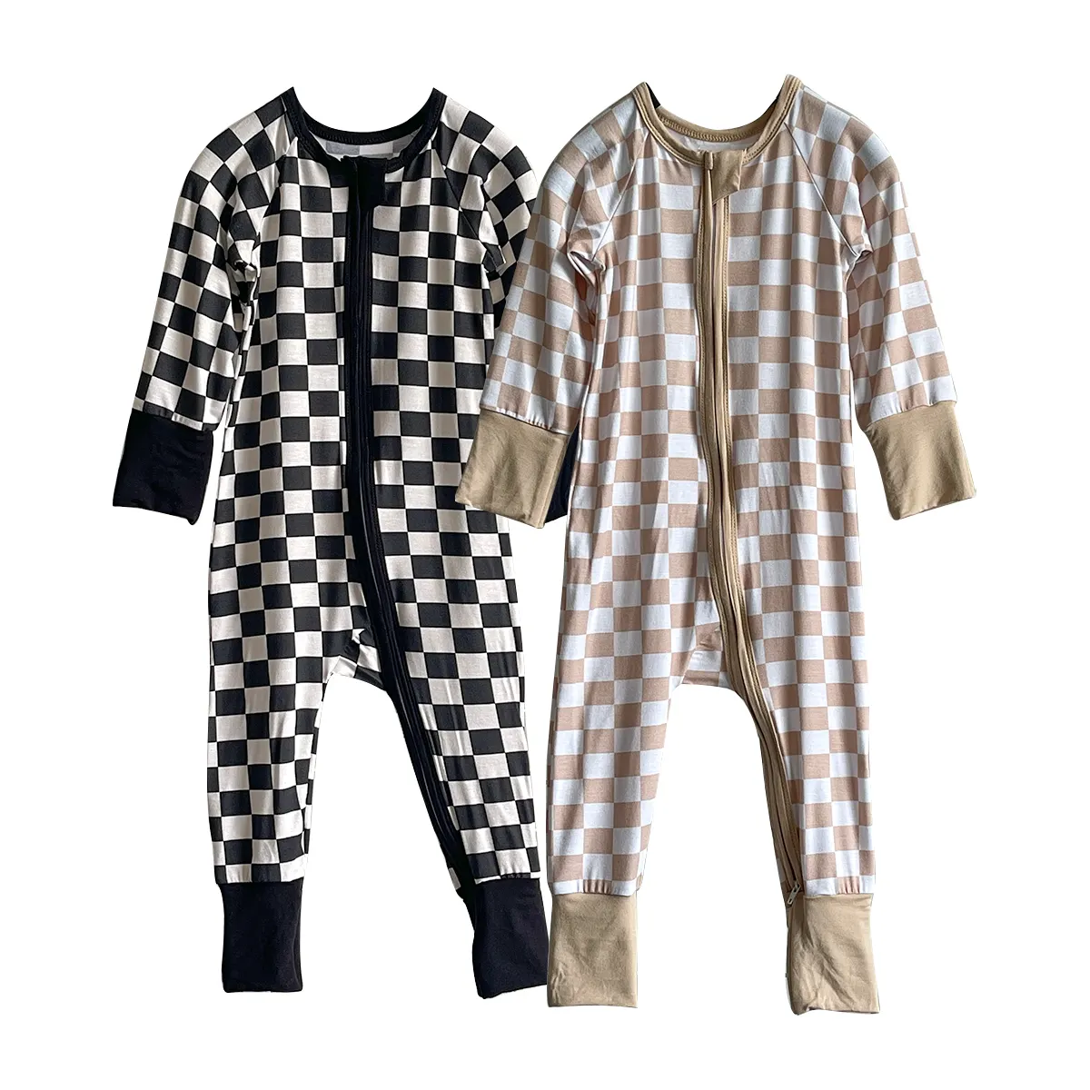 Pijama de bambú con cremallera mameluco estampado bebé niño niña ropa recién nacido mono de una pieza bebé Onesie ropa de bebé de Bambú