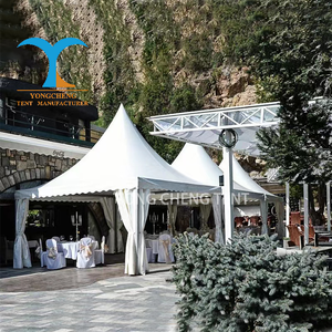 Carpa Pagoda Blanca con Paredes Laterales e Impermeables de PVC, Carpa de Invierno para Fiestas o Bodas - Product Image 6