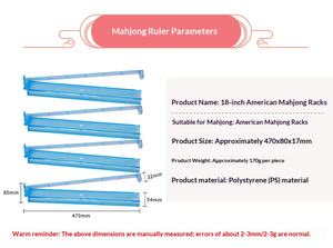 حاملات ماجونغ أمريكية حديثة 2 في 1، حامل بلاط ماجونغ متين من الأكريليك مع دافع، حاملات ماجونغ 18 بوصة - Product Image 2