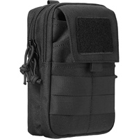 Pochette tactique verticale MOLLE EDC, sac organisateur d'équipement pour smartphone à double fermeture éclair
