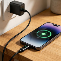 Cable USB Tipo-C Trenzado de Aleación de Zinc, Carga Rápida 3A, 60W PD 3.1, Revestimiento de Nailon para Cámara, 1m-3m