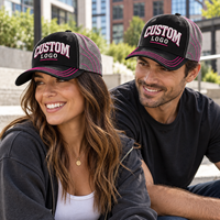 Casquette de baseball personnalisée brodée en 3D avec panneaux contrastants, détails de passepoil et visière incurvée – Style streetwear