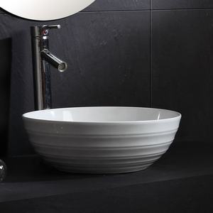 Lavabo rond en céramique au design moderne, prix abordable, lavabo <span class=keywords><strong>de</strong></span> salle <span class=keywords><strong>de</strong></span> bain, lavabo à poser sur le comptoir - Product Image 1