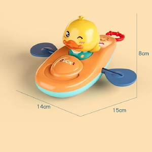 Juguete de baño y playa de animales de dibujos animados Zhiqu, pez de cuerda de plástico con mecanismo de reloj para bebés y niños, hecho en Guangdong - Product Image 3