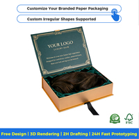 Caja de Regalo para Productos Capilares de Lujo, Cajas Personalizadas para Extensiones de Cabello, Empaque Ecológico y Reutilizable para Negocios de Peluquería