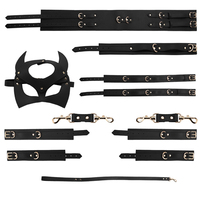 Produits de sex-shop en ligne, ensemble de 7 pièces, masque, menottes, kit de bondage, jouet pour adultes BDSM, tenue fétichiste, bondage en cuir sexy pour couple
