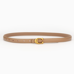 Ceinture Femme Haut de Gamme en Cuir de Vachette Vintage Décontractée Polyvalente avec Boucle en <span class=keywords><strong>Cuivre</strong></span> Lisse 100cm - Product Image 4