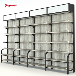 Dragonshelf Ajustable tienda <span class=keywords><strong>de</strong></span> conveniencia estantes usados Venta caliente góndola <span class=keywords><strong>de</strong></span> madera metal Supermercado Estantería - Product Image 5