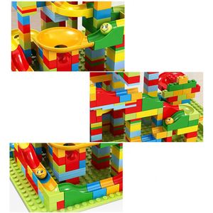 Bloques grandes de carreras de canicas para niños, 336 piezas, bloques de construcción compatibles, embudo, Tobogán, bloques, juguetes grandes para niños, regalo - Product Image 3