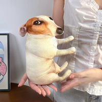 Peluche Chien Embarrassé, Jouet en Peluche Mignon et Original, Chien de Dessin Animé à Câliner, Cadeau Parfait pour les Meilleurs Amis, Jack Russell Terrier