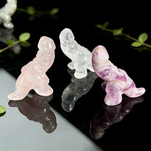 Nouvelles Pierres de Cristal de Guérison de Style Unique, Artisanat Unique, Sculpture en Cristal Gravée en Forme de Dinosaure pour la Décoration - Product Image 2