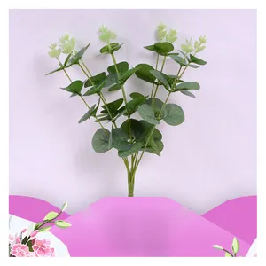 نبات اصطناعي أخضر زينة حفلات الزفاف عرض أزهار حديقة أوراق أوراق الكافور النقدية