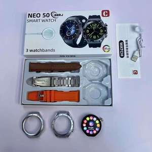 Les dernières montres intelligentes NEO50 à écran rond haute définition avec trois bracelets en alliage d'aluminium, <span class=keywords><strong>bracelet</strong></span> intelligent sport pour femmes - Product Image 3