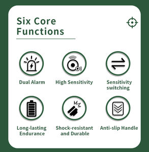 Son Derece Hassas El Tipi Metal Dedektörü Yüksek/Düşük Hassasiyet Anahtarlama Işık/Ses/Titreşim Alarmı 9V Şarj Edilebilir Güvenli - Product Image 6