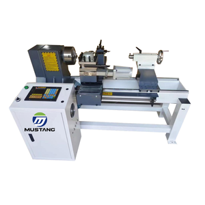 Torno automático CNC Mustang MT5025AT para madera, en acción, para la fabricación de cuencos de madera - Product Image 4