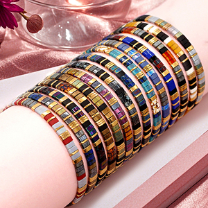 Fait à la main <span class=keywords><strong>Original</strong></span> Miyuki Tila perles mode bijoux accessoire arc-en-ciel extensible émail tuile perles de rocaille bracelets pour enfants - Product Image 5